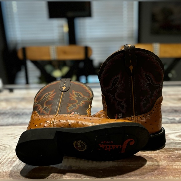 Women’s Sz., 7B, Ostrich, Leather Upper Justins - Picture 9 of 16